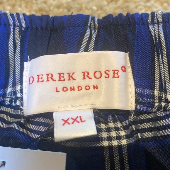 Derek Rose of London Pajama Pants Blue Plaid Tartan Pants Sz XXL - Picture 2 of 9